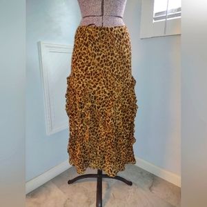 Ralph Lauren Vintage Y2K ruffle silk skirt small